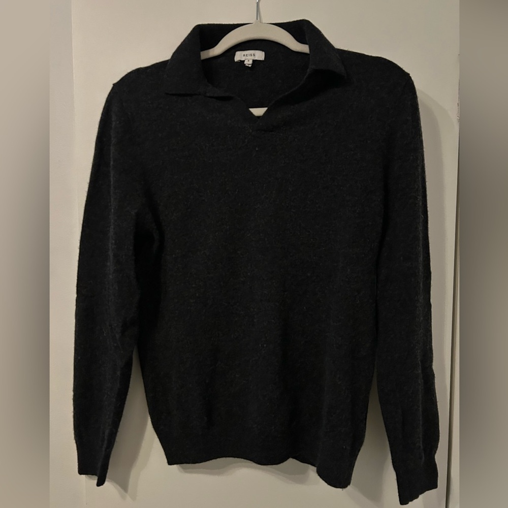 Reiss Small Collared Sweater Cashmere Blend